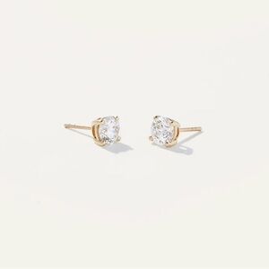 14K Gold Lab Grown Diamond 0,5 TCW Four-Prong Solitaire Studs